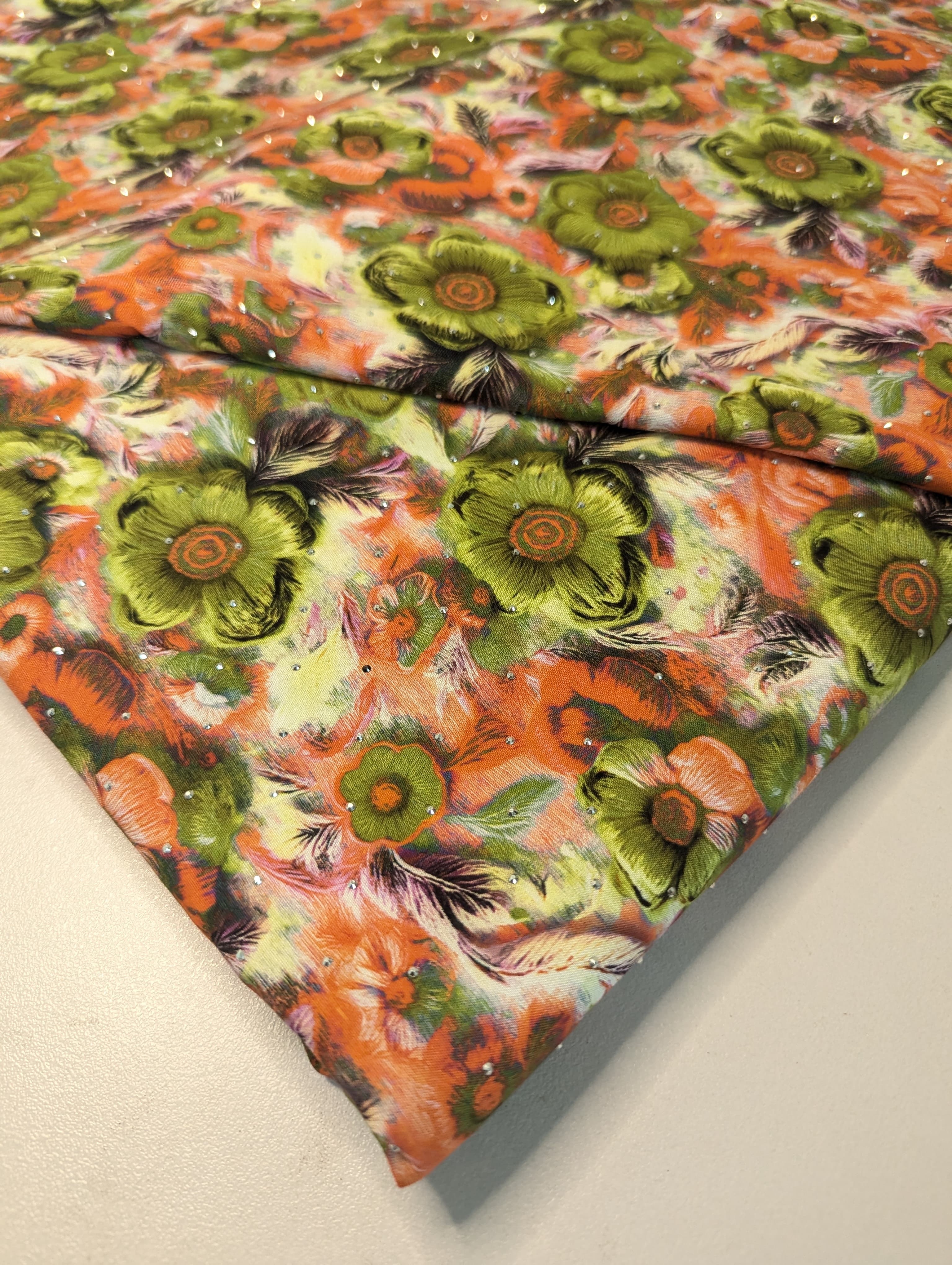 5D Linen Two Piece all over Unstitched Dress linen-5d-032