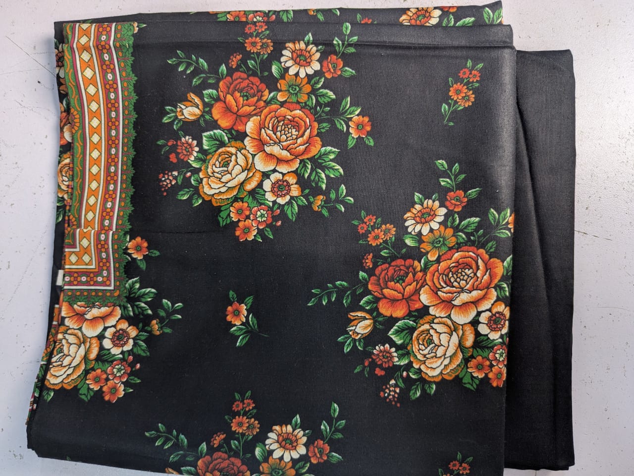 Linen (Turquoise Blue) Print 2p suit - pc-6313