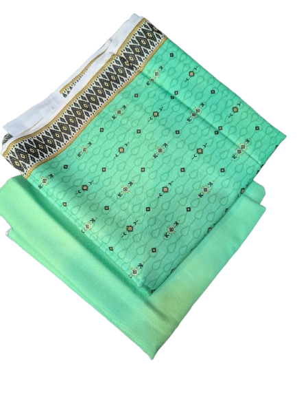 Linen (Mint Green) Print 2p suit - pc-6307