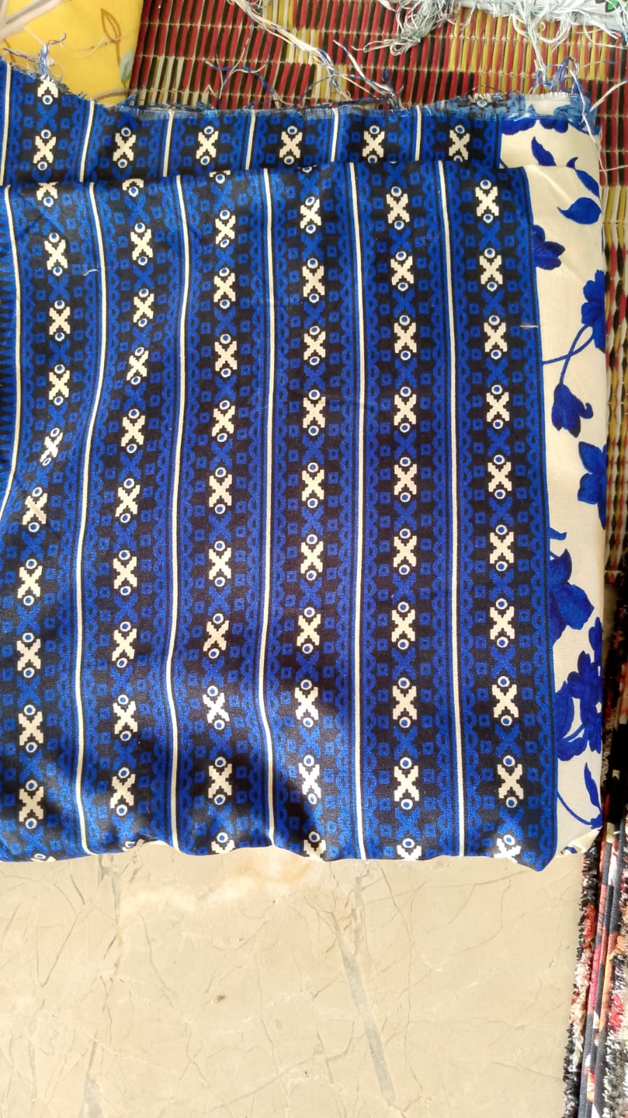 Blue Panda Print Fabric - Cute Animal Pattern