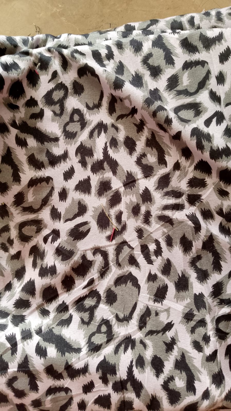 Gray Leopard Print Fabric - Animal Print Pattern