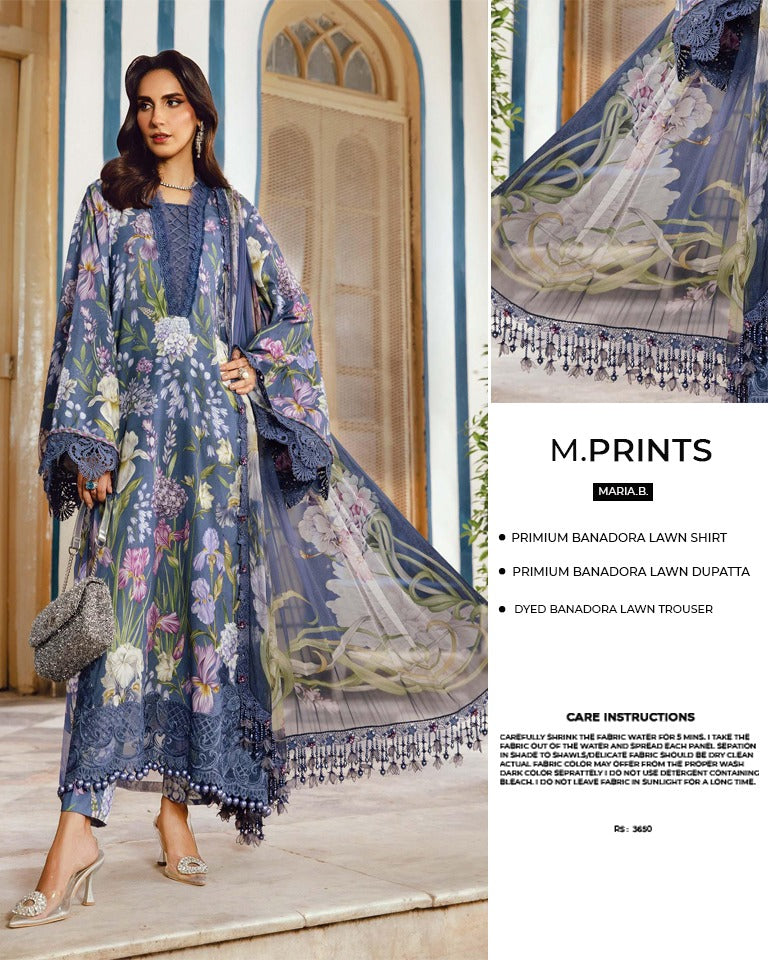 Baroque 3pc Bana Dora Lawn Allover Shirt Trouser with digital dupatta 9564