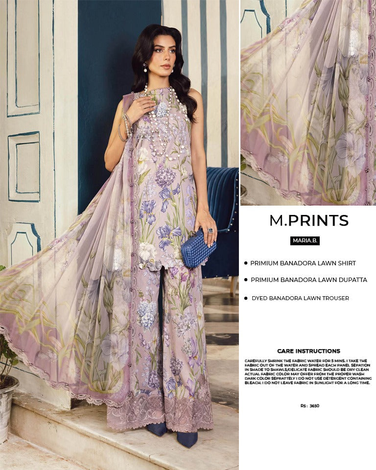 Baroque 3pc Bana Dora Lawn Allover Shirt Trouser with digital dupatta 9560