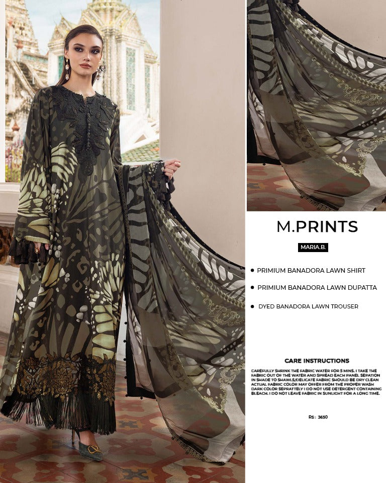 Baroque 3pc Bana Dora Lawn Allover Shirt Trouser with digital dupatta 9561