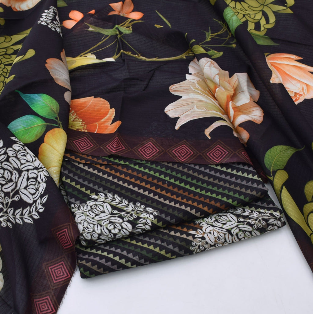 Baroque 3pc Bana Dora Lawn Allover Shirt Trouser with digital dupatta 9562