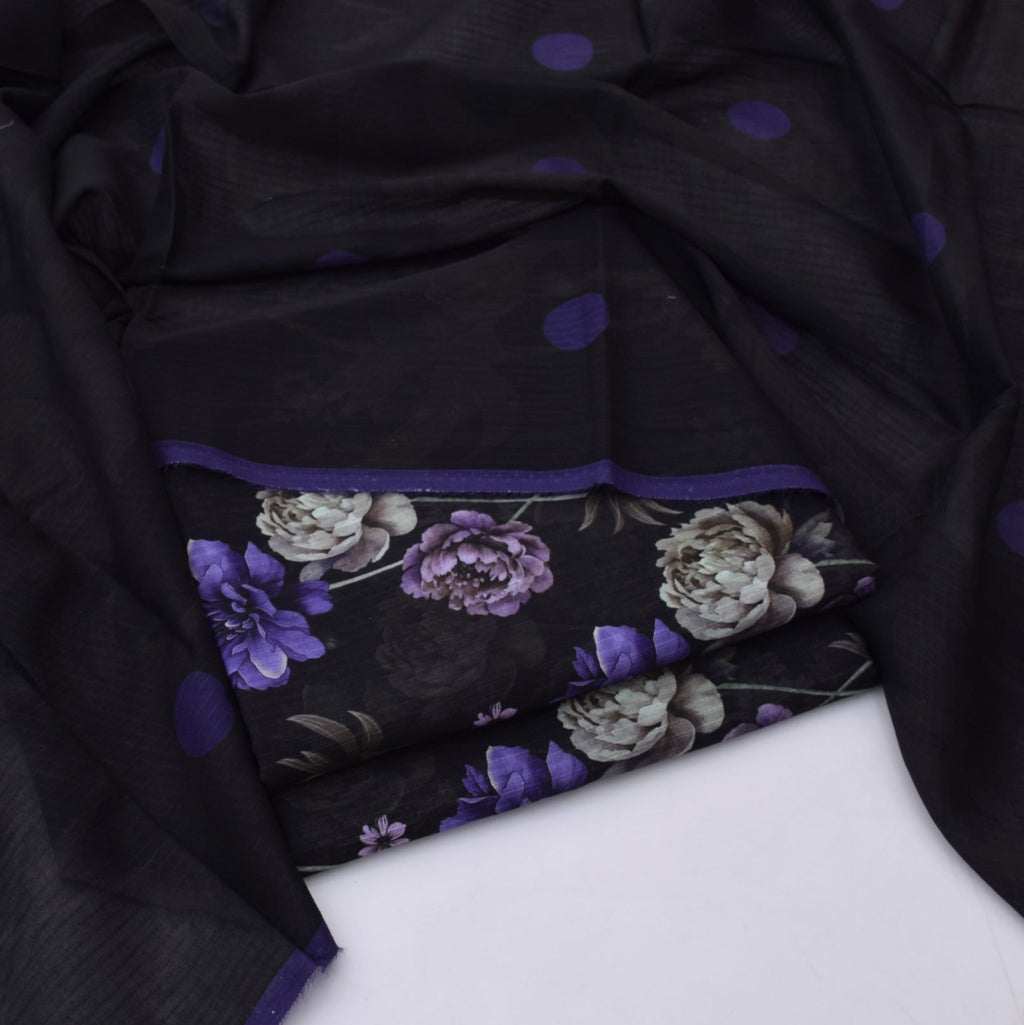 Baroque 3pc Bana Dora Lawn Allover Shirt Trouser with digital dupatta 9555